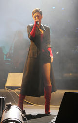 组图：谭维维跪拜崔健上海个唱 《鱼鸟之恋》合体