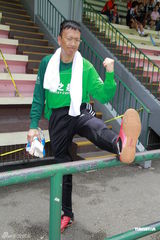 组图：马国明出席活动自曝爱踢足球