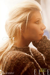 组图：格温妮丝《ELLE》双封面 慵懒迷人美腿性感