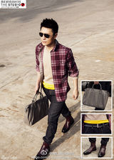 明星爱街拍42期：花朵和格子的碰撞(组图)