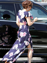 组图：凡妮莎-哈金斯花裙出镜秀性感