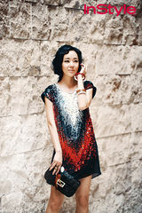 高清组图：韩星金允珍高贵典雅写真展异国风情