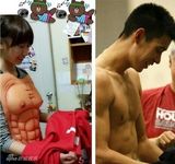 组图：台湾18岁美女模仿林书豪爆红