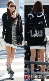 组图：韩团 After School 成员UEE赴泰国拍广告 机场秀养眼美腿