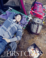 组图：李基宇姜京俊野外写真 尽情享受大自然