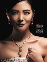 组图：李鑫雨演绎珠宝大片展示性感与奢华