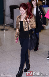 组图：众星结束金唱片返韩 具荷拉素颜SJ裹冬衣