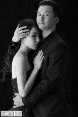 组图：谢楠黑裙神秘诱惑 与吴京亲密相拥