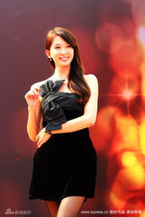 幻灯图集：林志玲低胸性感亮相 代言房产秀美背