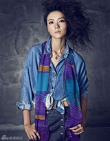 组图：齐溪杂志大片牛仔范儿 野性展现冷艳性感