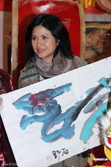 组图：邵美琪称内地拍剧很愉快 否认耍大牌传闻