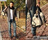 组图：明星爱街拍第8期男士大衣VS女士夹克棉服