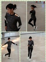 组图：张柏芝独自现身冰场滑冰引围观