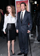 高清图：朱莉皮特情侣档亮相纽约影评人奖庆典