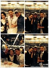 组图：蔡少芬带两女为张晋庆功 全家温馨合影