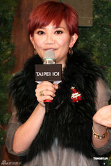 组图：梁静茹为圣诞树点灯 新专辑造型吓到歌迷