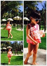 组图：陈浩民妻子晒儿女照 姐弟情深呆萌可爱