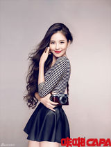 组图：温心封面大片曝光 暖春森女范清甜