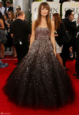 高清图：奥利维亚-王尔德渐变礼服繁星满天