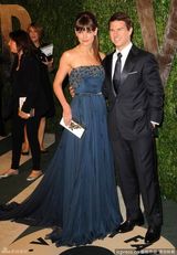 高清图：汤姆-克鲁斯携爱妻凯蒂亮相奥斯卡派对