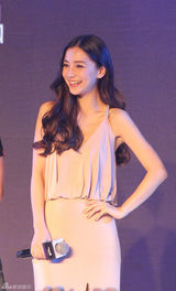 组图：林志颖Angelababy同台代言粉丝热情高