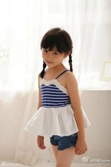 组图：5岁小萝莉走红微博 小天使萌化网友心