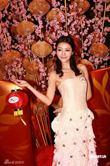 幻灯图集：熊黛林华美礼服亮相 表演优美花灯舞 