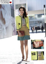 明星爱街拍42期：花朵和格子的碰撞(组图)