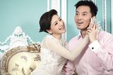 组图：沙溢胡可婚礼将近 《时尚新娘》拍婚纱大片