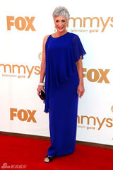 组图：第63届艾美奖红毯女星斗艳之蓝色礼服篇