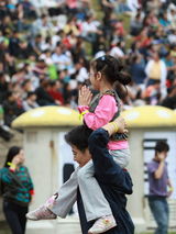 龙水湖音乐节的观众们