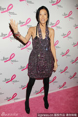 组图：伊丽莎白-赫莉低胸裙亮相乳癌基金会派对