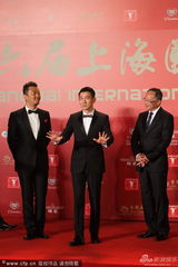 组图：《盲探》剧组走红毯 刘德华帅气现身