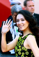 组图：戛纳电影节闭幕式红毯 章子怡走光