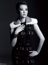 组图：袁莉新写真演绎冷美人 黑白风格显知性典雅