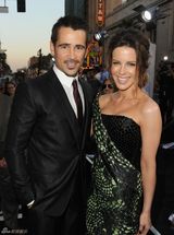 组图：《全面回忆》首映 杰西卡粉裙VS凯特蛇皮纹裙