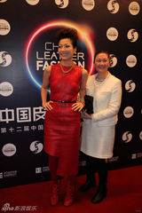 组图：郑秀文许志安林丹等助阵皮具盛典谈时尚