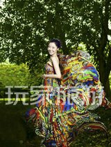 组图：柯蓝拍摄旅游写真 斯里兰卡结“情缘”