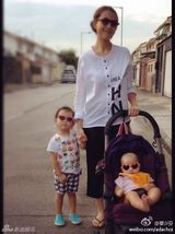 组图：蔡少芬与两爱女庆生 珍惜与张晋十年感情