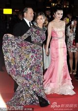 高清组图：《武侠》首映 杰西卡-帕克提裙摆展风情