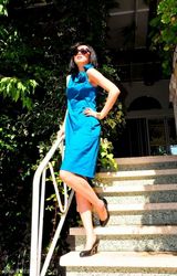 高清组图：黄璐威尼斯盛夏花园写真