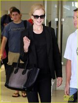 组图：妮可-基德曼返美 透明黑丝内衣bra隐现