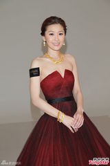 组图：周丽淇红裙高贵代言 称寻真爱不排除闪婚