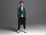 组图：陈赫时尚写真 拼色西装演绎复古风