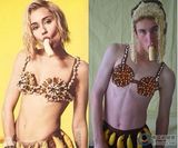 组图：药不能停！少年用面条水果扮欧美天后