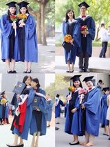 组图：美女硕士毕业抱儿子怀女儿被赞人生赢家