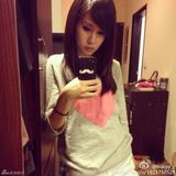 组图：柯震东绯闻女友私照 大眼可爱长发清纯