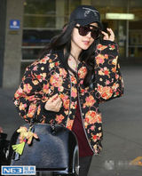 组图：范冰冰碎花装LV包抵澳洲 全身名牌国际范