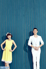 组图：王阳张佳宁情侣写真被赞最萌身高差