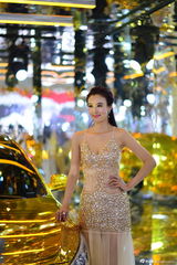 组图：车模兽兽性感透视黄金奶 自信爆乳微笑